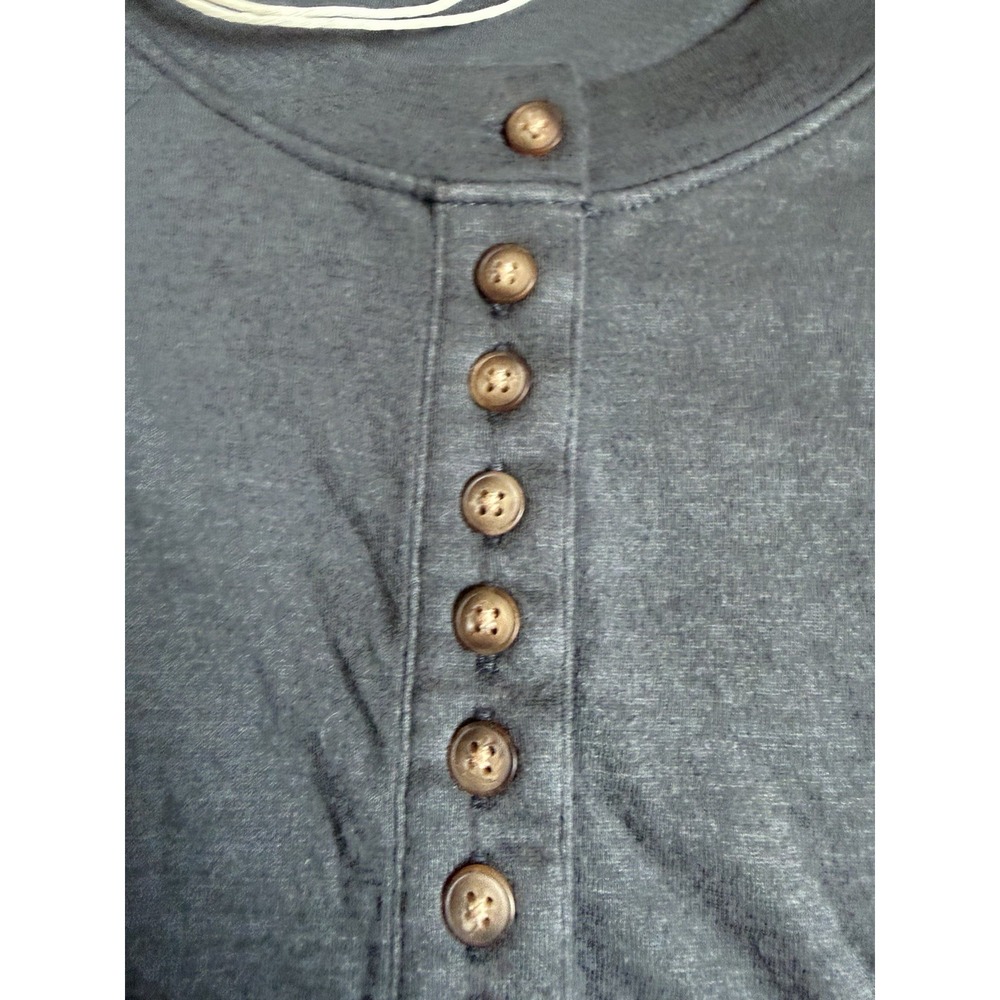 Faherty Cloud Henley Washed Black Medium NWT MSRP $98 - Picture 7 of 10